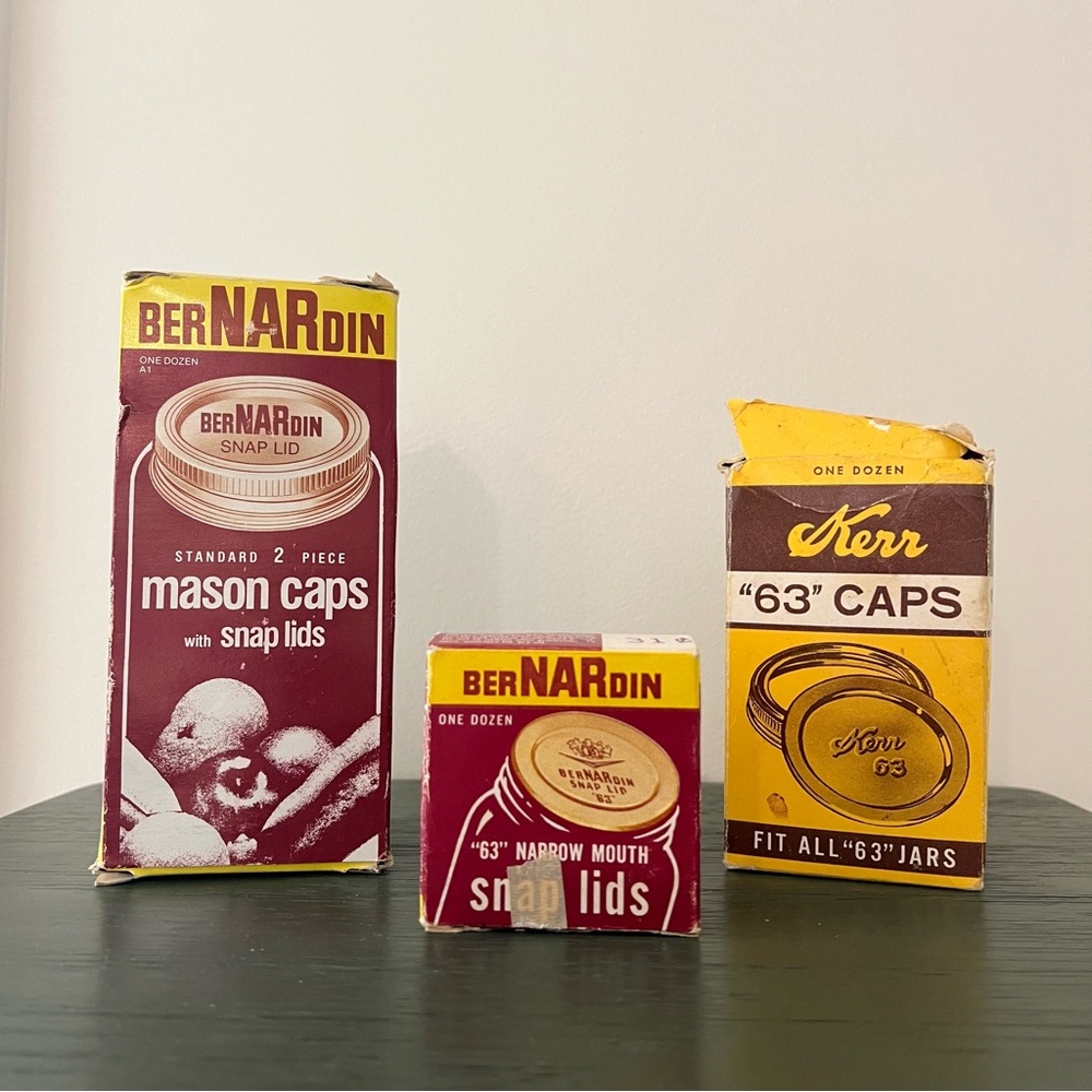 Vintage Kerr & Bernardin Canning Caps and Snap Lids Lot